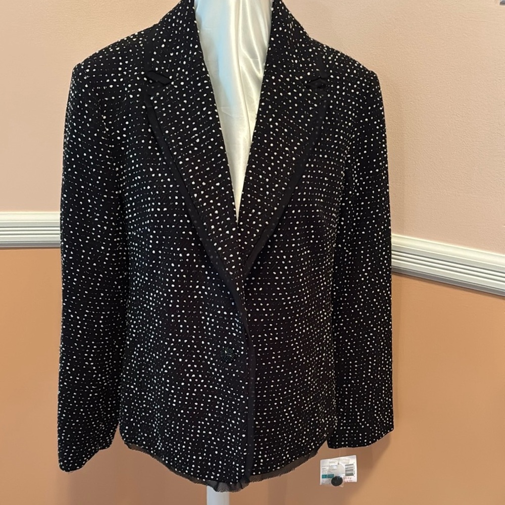 Sag Harbor Black Blazer, with white flecks